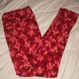 LulaRoe Heart Valentine TC Leggings